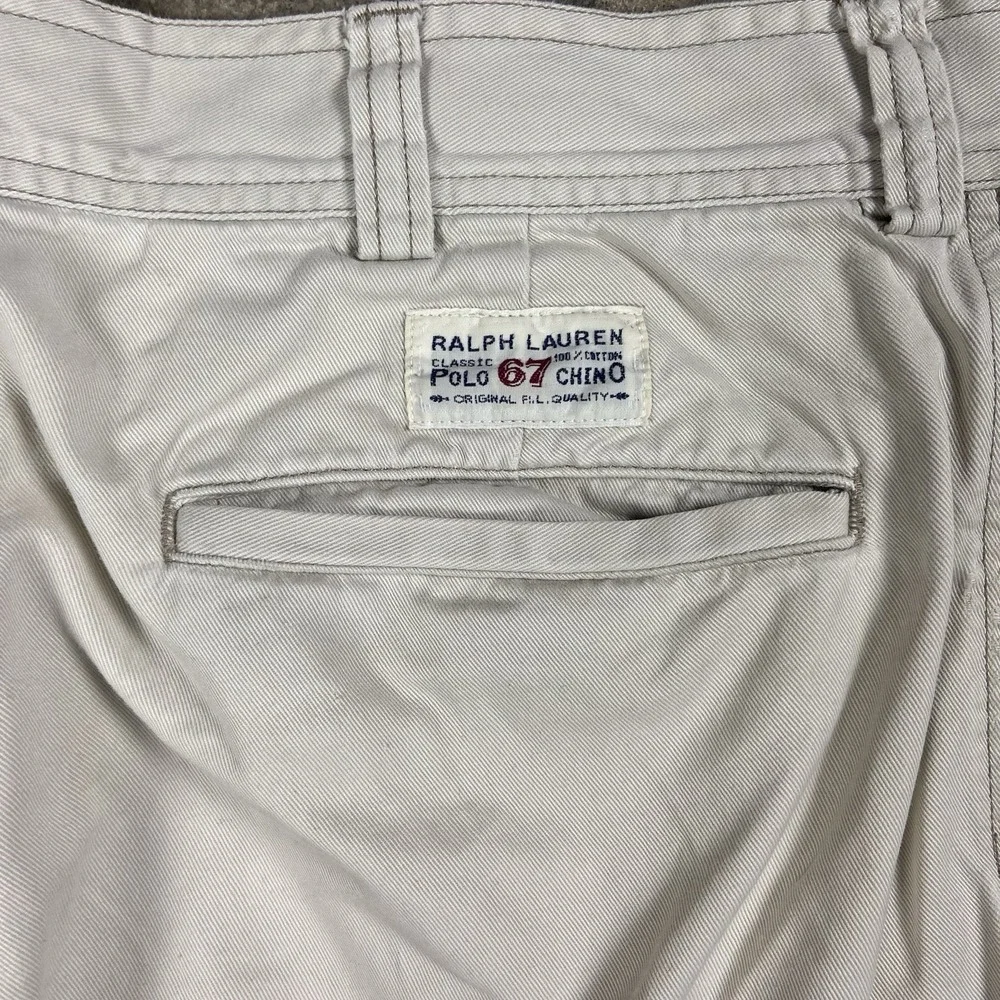 Polo Ralph Lauren Cargo Shorts Size 34 Beige Chino Casual Fit Utility Outdoor‎